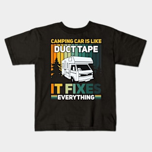 Camping car can solve your problem Kids T-Shirt